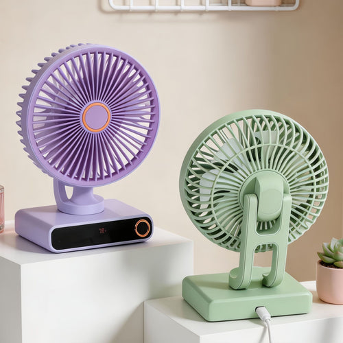 Women's Portable Table Fan with Modern Design and Adjustable Tilt Angle Bowlift