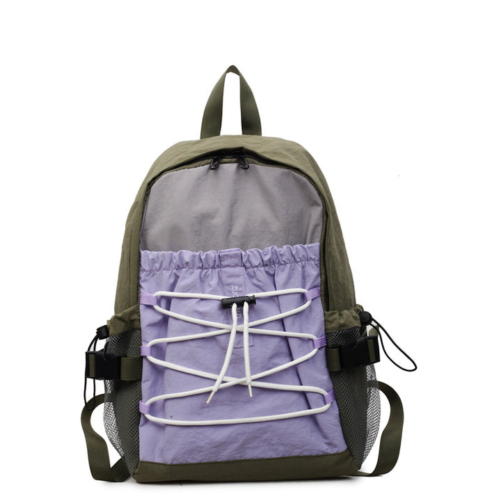 Stylish Leisure Backpack With Practical Outer Pockets Bowlift