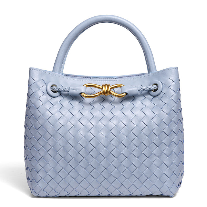 Elegant Braided Leather Tote Bowlift