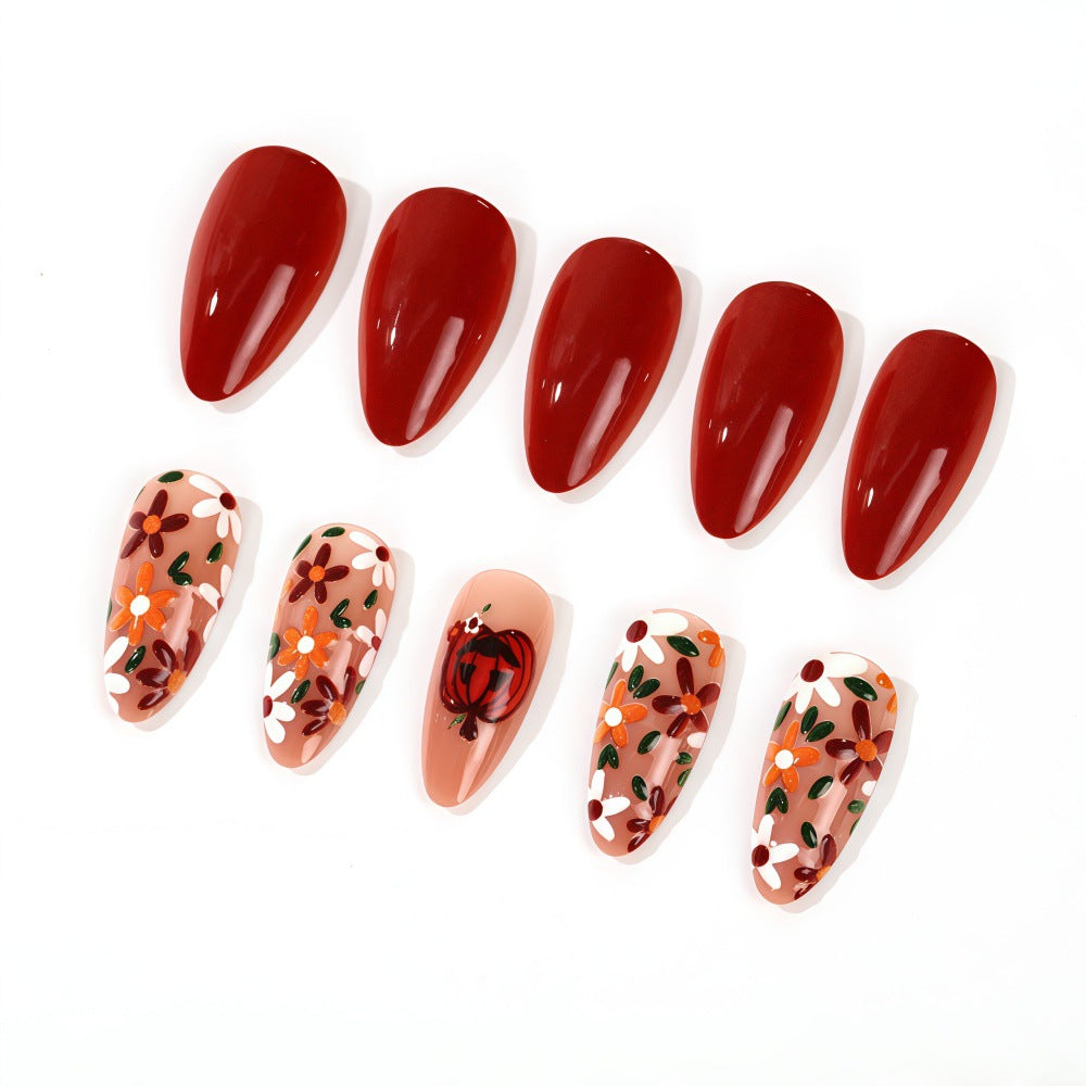Artificial nails with autumn motifs Bowlift