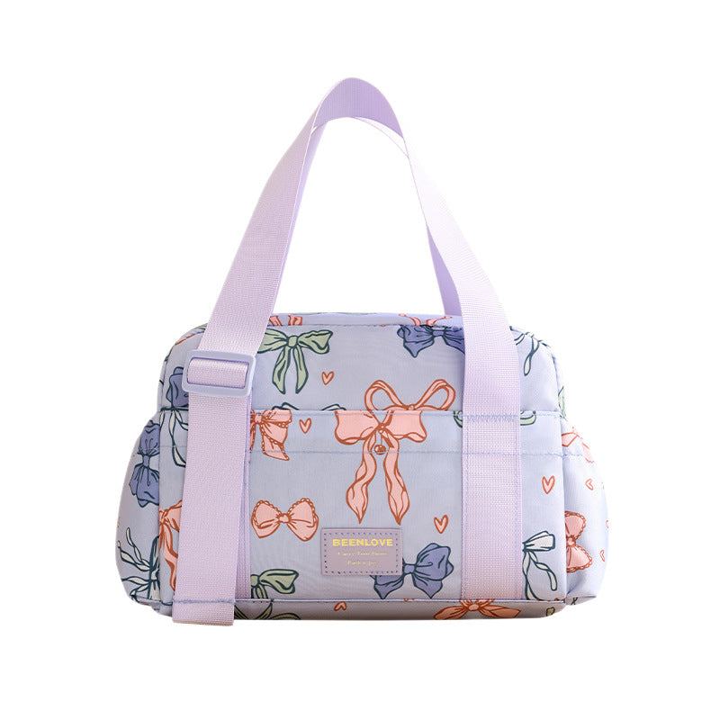 Insulated Lunch Tote with Cute Bow Design Bowlift
