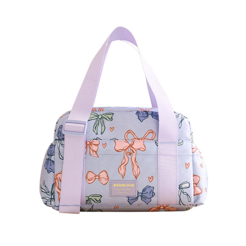 Insulated Lunch Tote with Cute Bow Design Bowlift