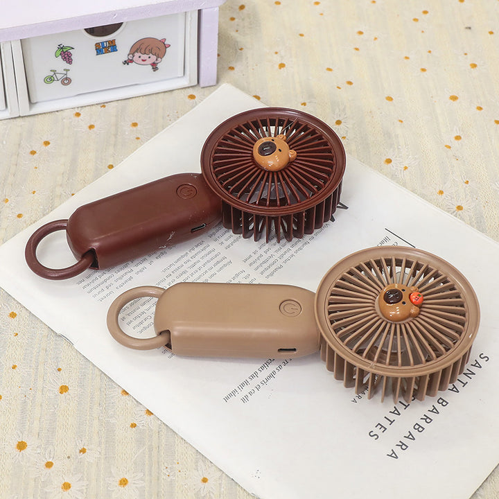 Women's Portable Hand Fan in Cute Bear Design Bowlift