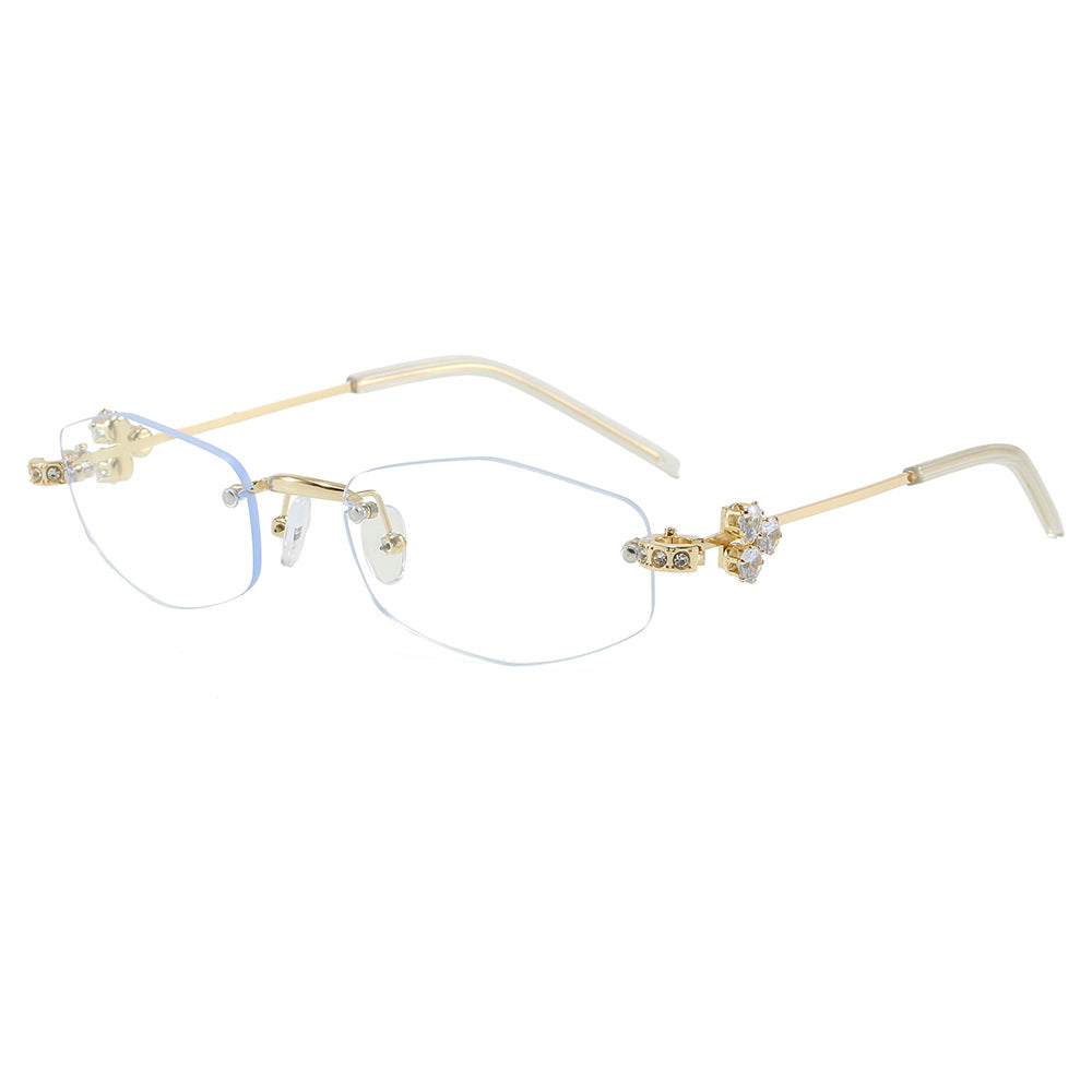 Fashionable Sunglasses in Elegant Rectangular Design with Floral Details Bowlift