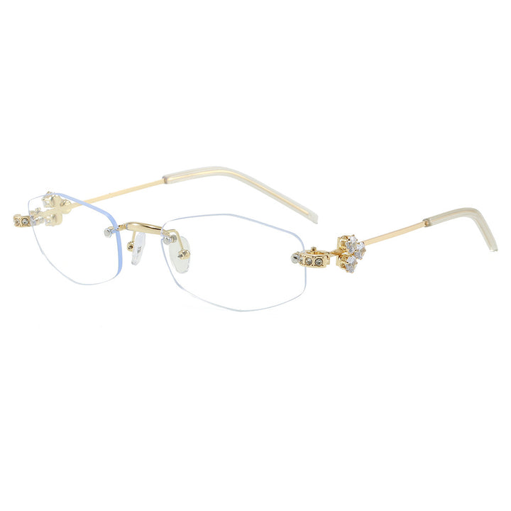 Fashionable Sunglasses in Elegant Rectangular Design with Floral Details Bowlift