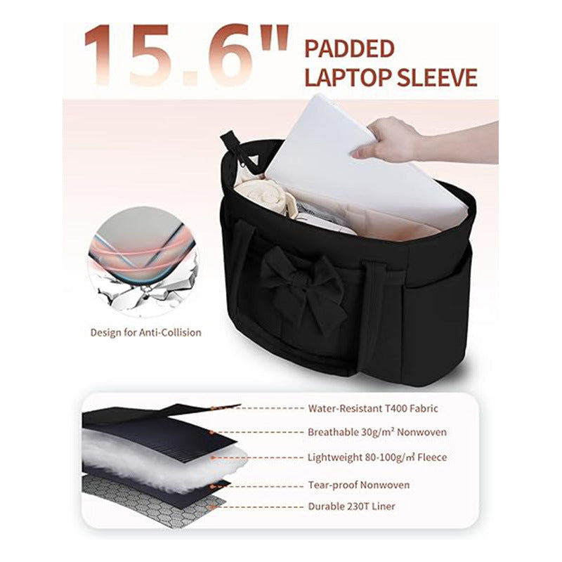 Elegant shopping bag with side pockets Bowlift