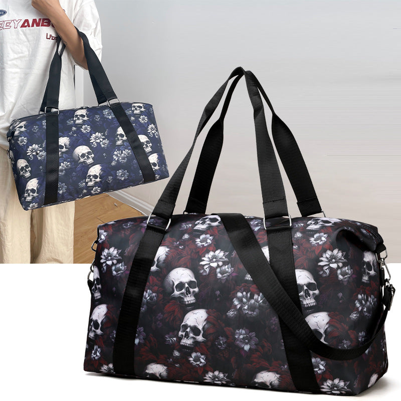 Artistic Skull Print Duffle Bag Bowlift