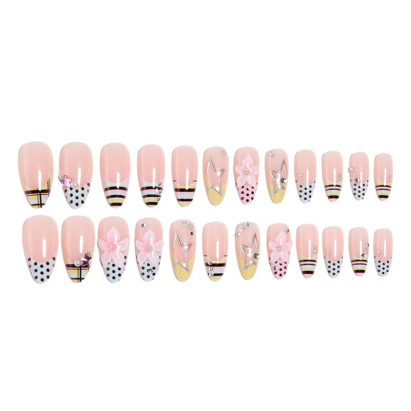 DIY Nail Art Set with Colorful Designs and Natural Accents Bowlift