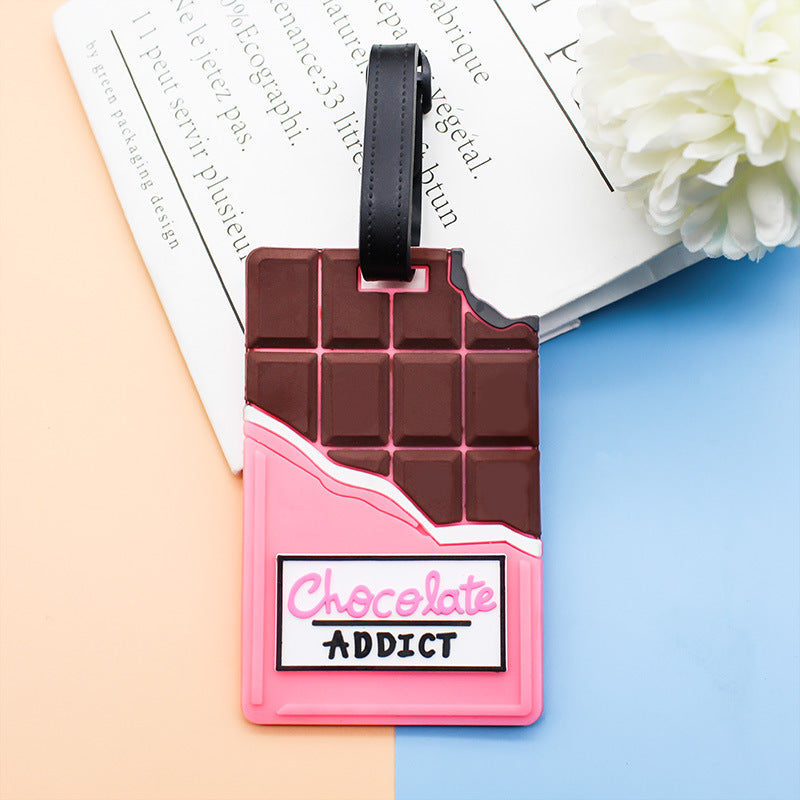 Unisex Luggage Tag in Chocolate Design Bowlift