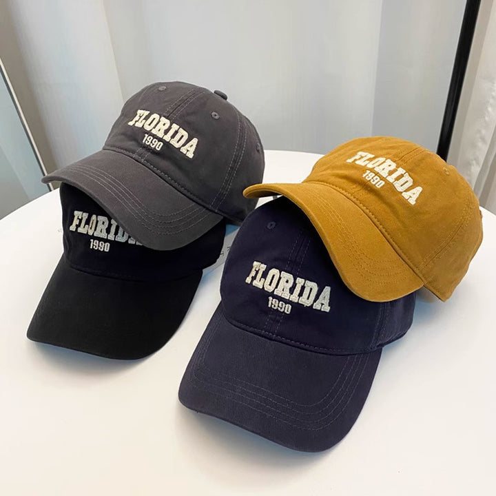Men's Embroidered Cotton Adjustable Baseball Cap Bowlift