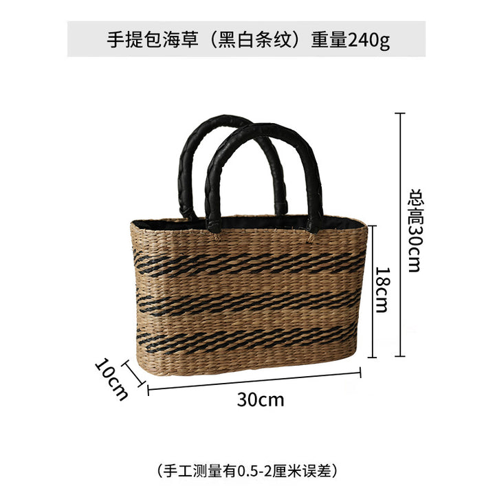 Women's handcrafted tote bag made from sustainable seagrass with stylish handles Bowlift
