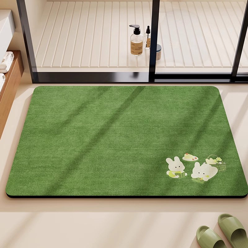 Playful Panda-Themed Bathroom Mat