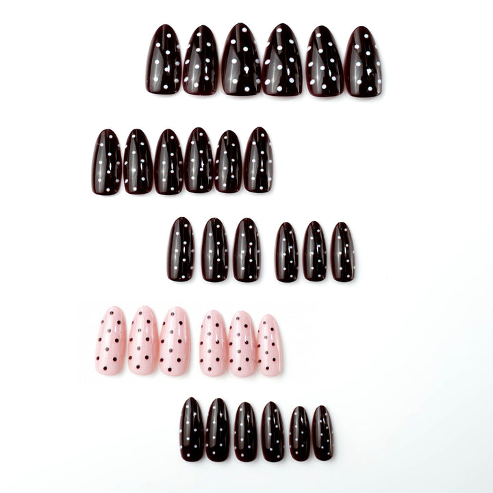 Trendy Polka Dot Press-On Nail Set Bowlift