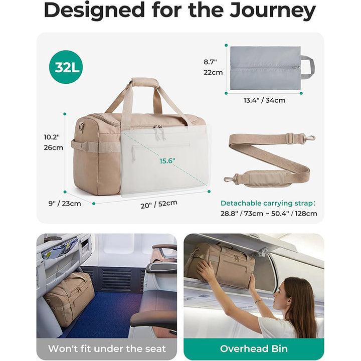 Versatile Multi-Compartment Travel Duffle Bag Bowlift