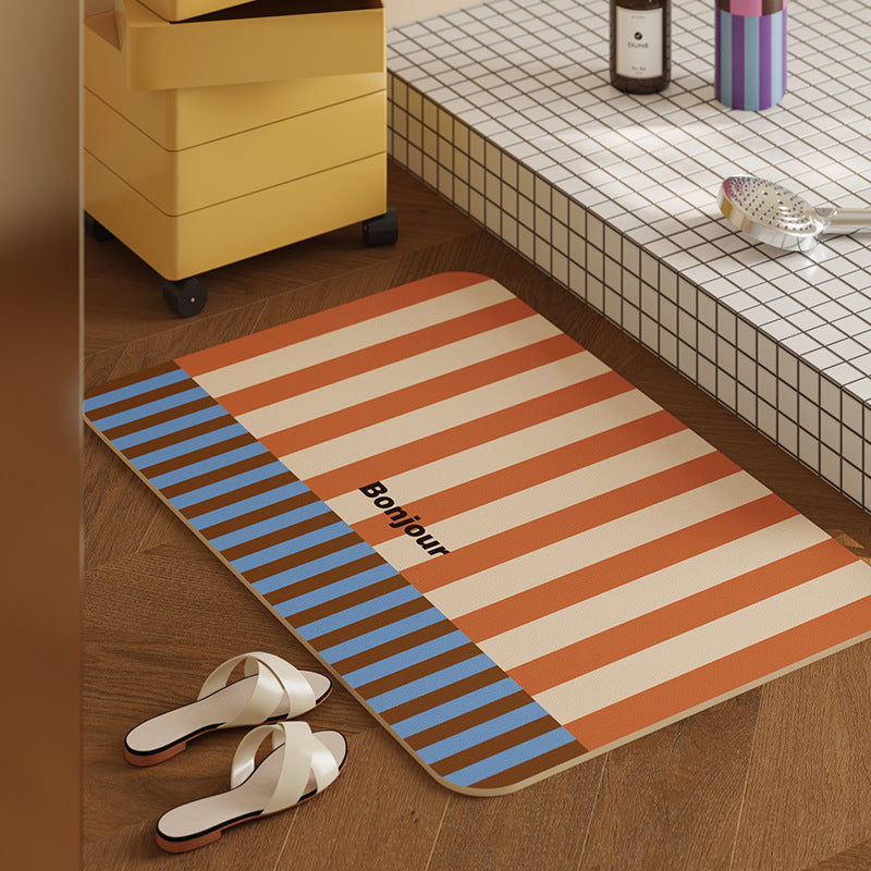 Colorful Striped Bath Mat Bowlift