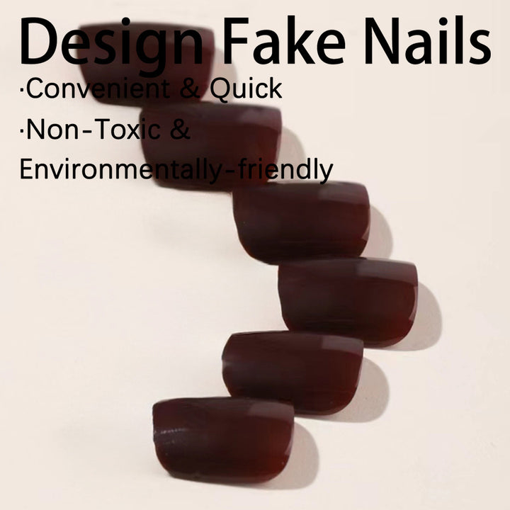 Artificial nail set with elegant rounded shapes and glossy finish Bowlift