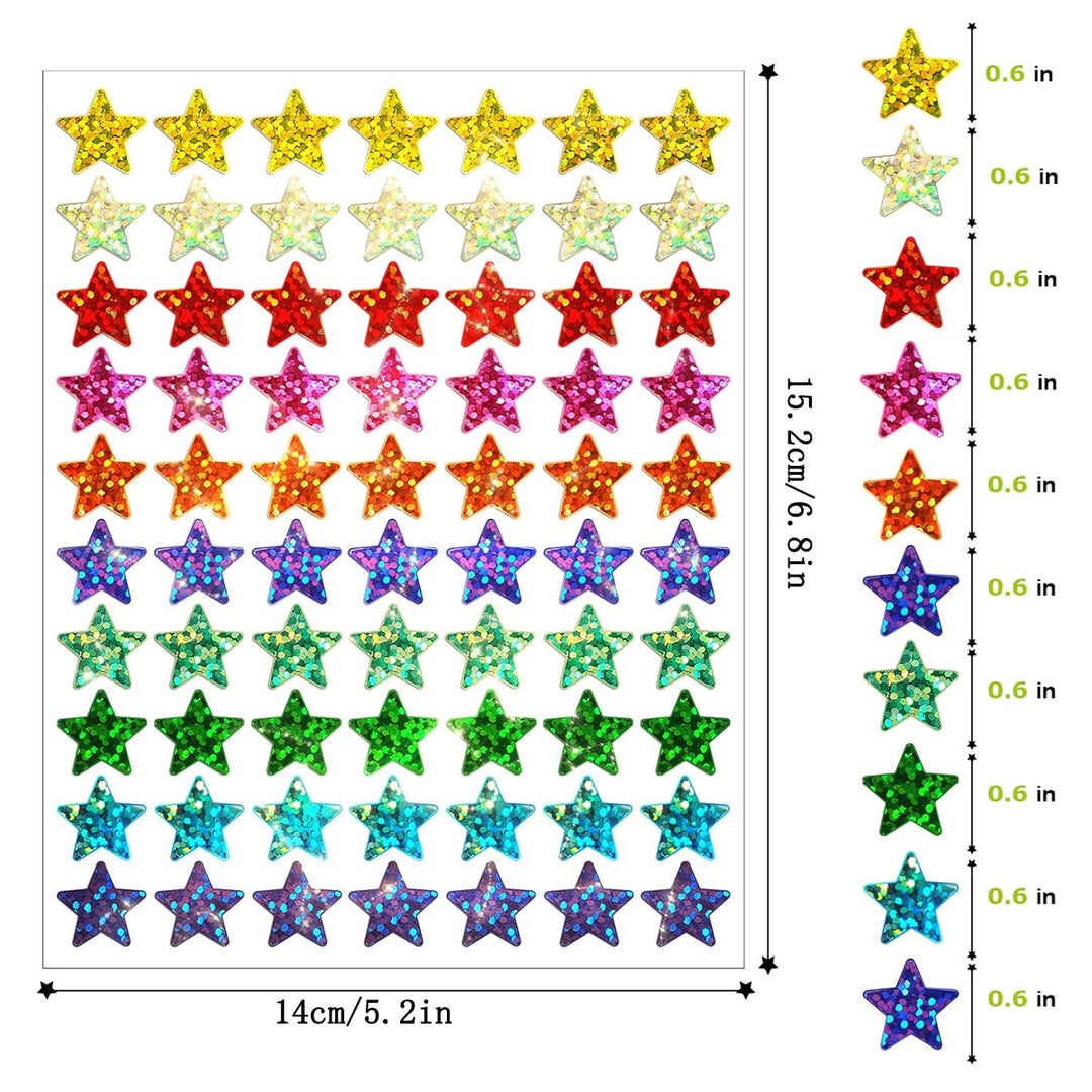 Glittery Star Decorative Stickers Bowlift