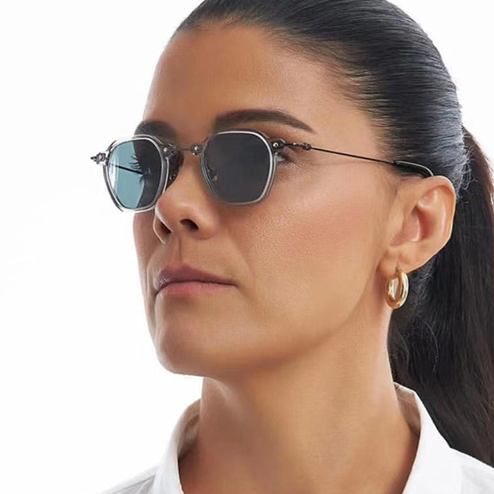 Women's fashionable sunglasses in elegant design with hexagonal frame Bowlift