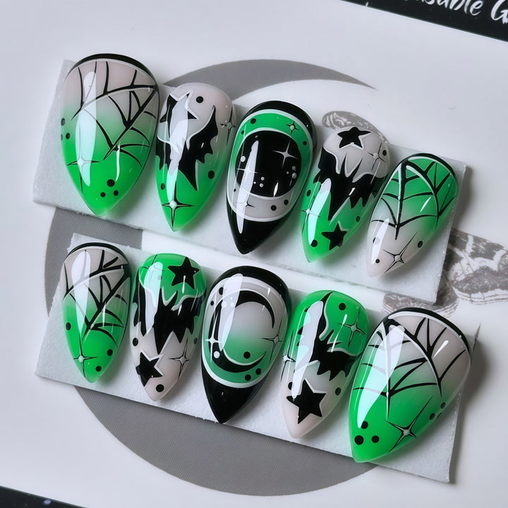 Halloween-themed artificial nails Bowlift