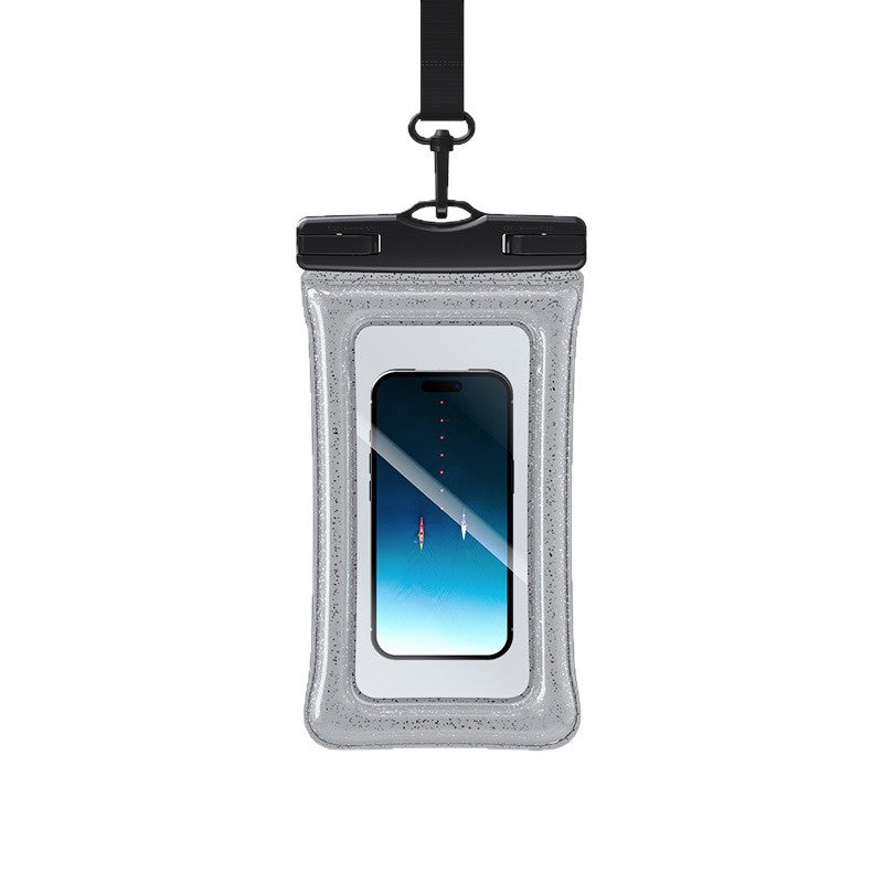Waterproof transparent touch-sensitive phone pouch with adjustable lanyard secure locking Bowlift
