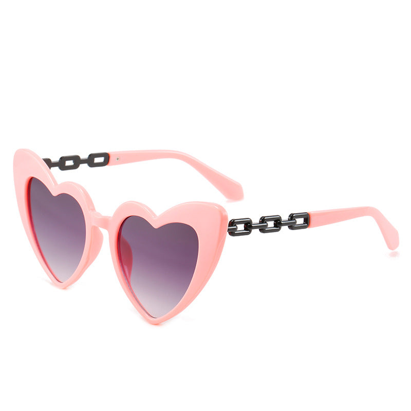 Women Heart-shaped Sunglasses Bowlift