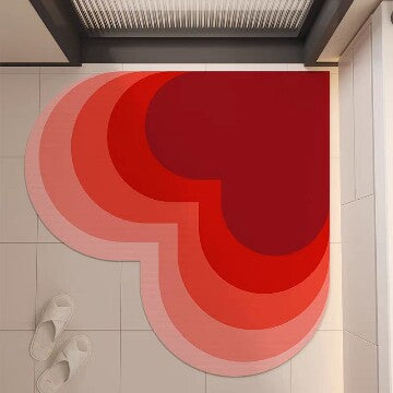 Heart-shaped Plush Bath Mat
