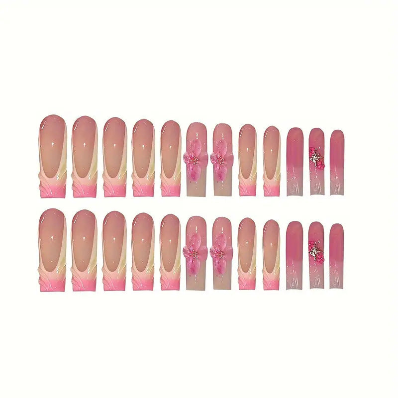 Luxury Floral Design Press-On Nails Bowlift