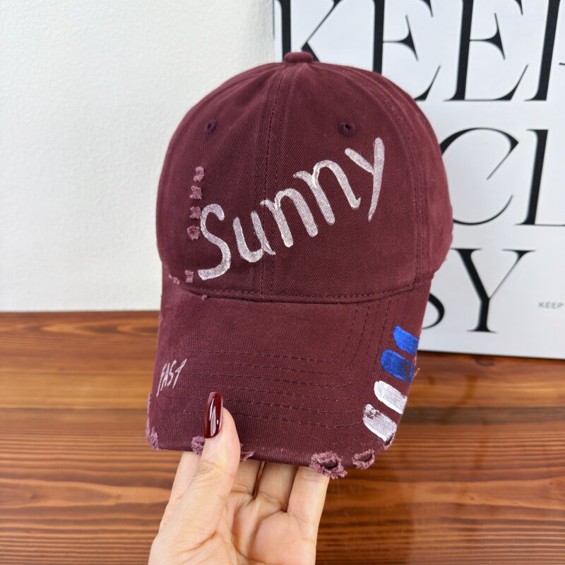 Women's Distressed Graphic Sun Cap Bowlift