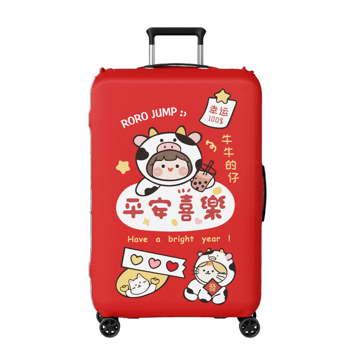 Women Suitcase Cover with Floral Patterns Bowlift