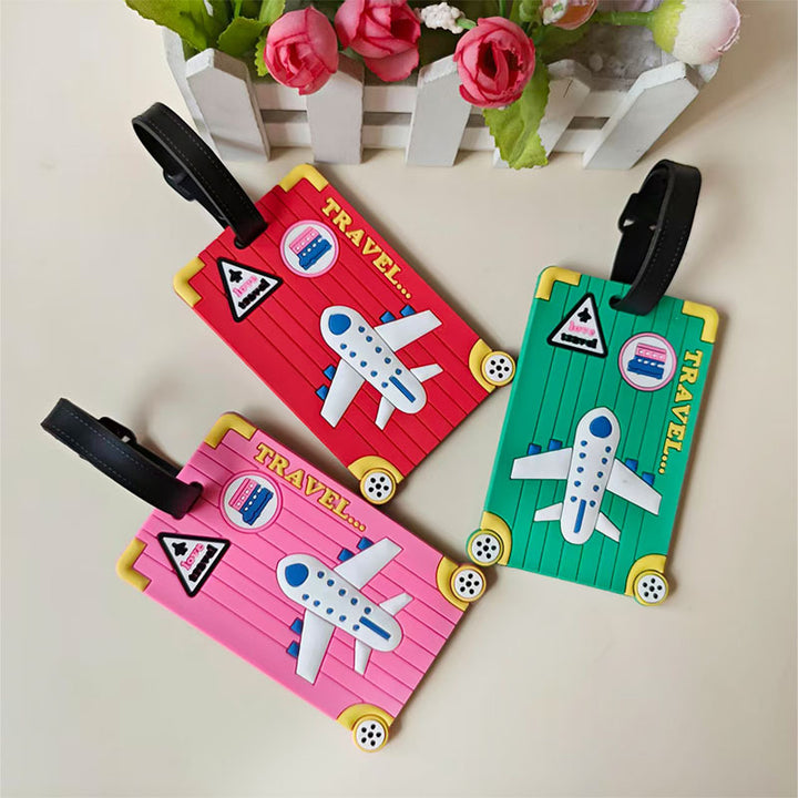 Unisex Travel-Themed Luggage Identifier Bowlift