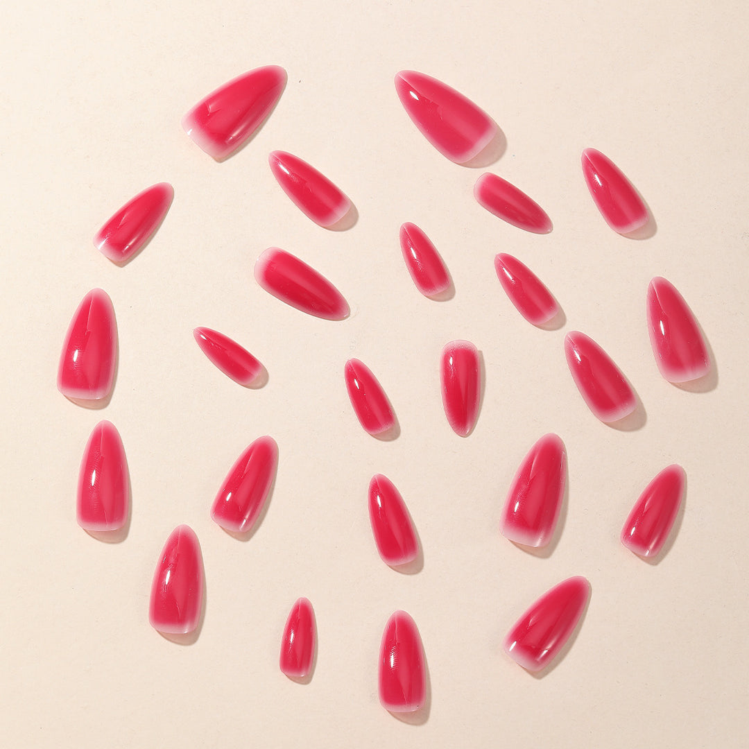 Glossy Ombre Stiletto Nail Extensions Bowlift