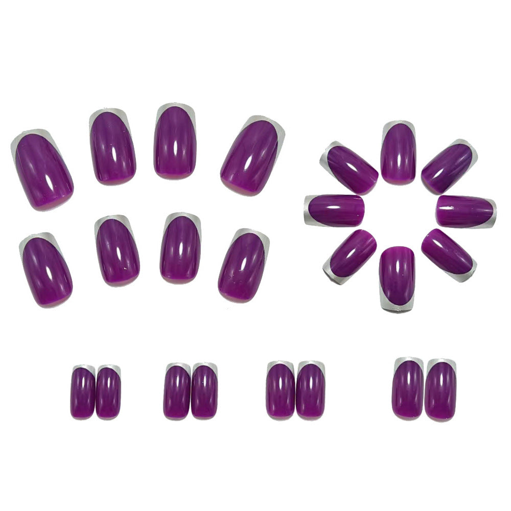 Artificial nails with shiny metallic finish Bowlift