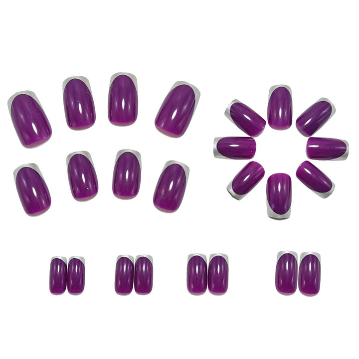 Artificial nails with shiny metallic finish Bowlift