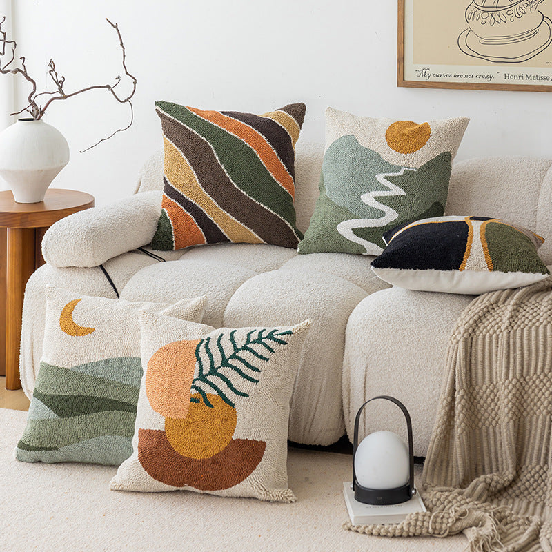 Textured Botanical Art Cushion