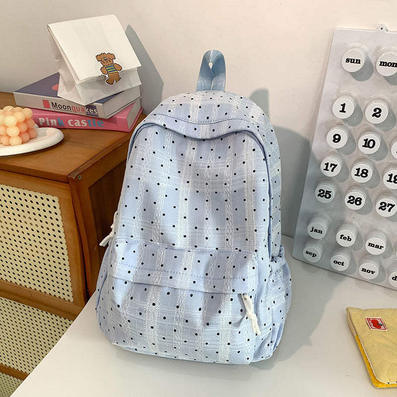 Cute Polka Dot Patterned Backpack