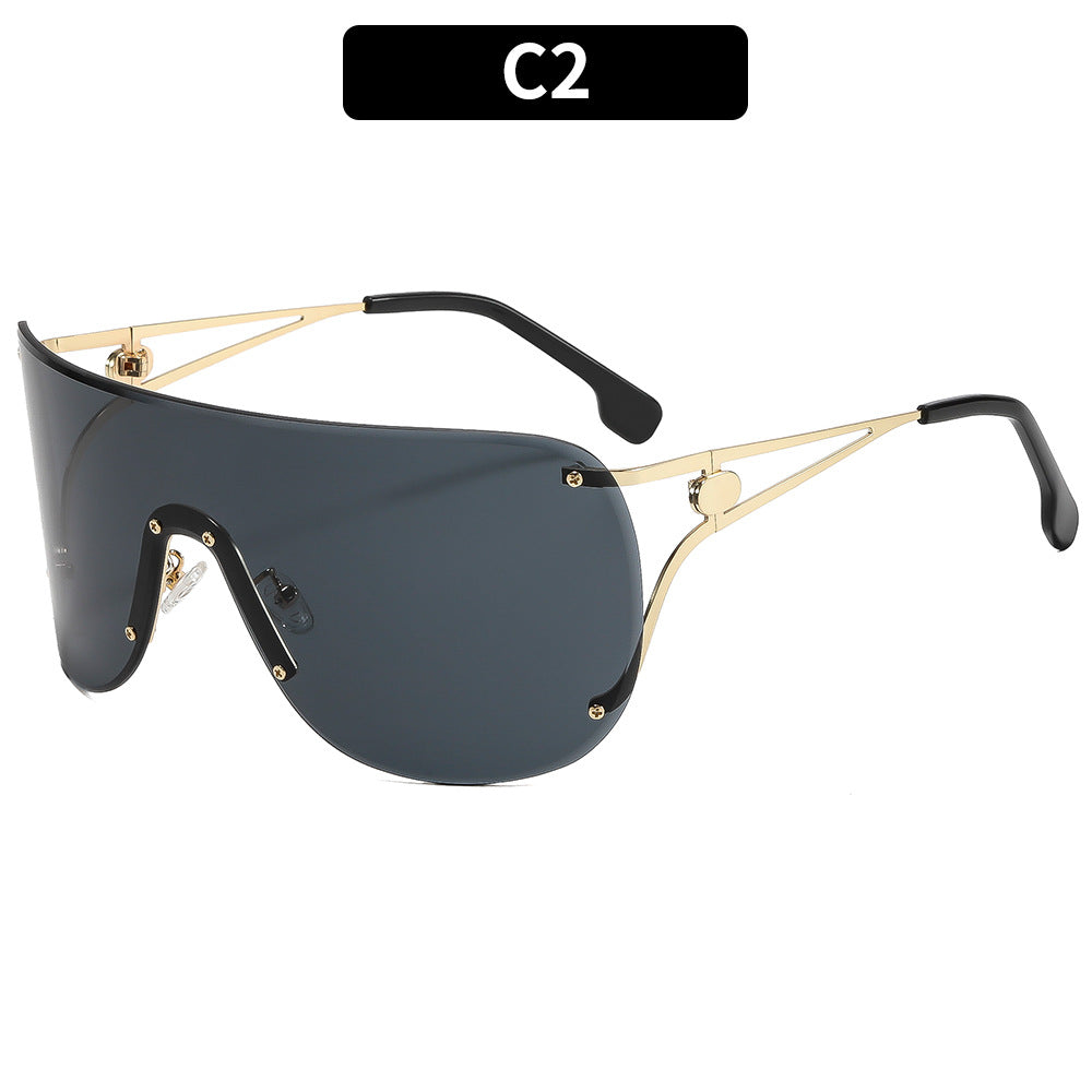 Oversized Futuristic Shield Sunglasses