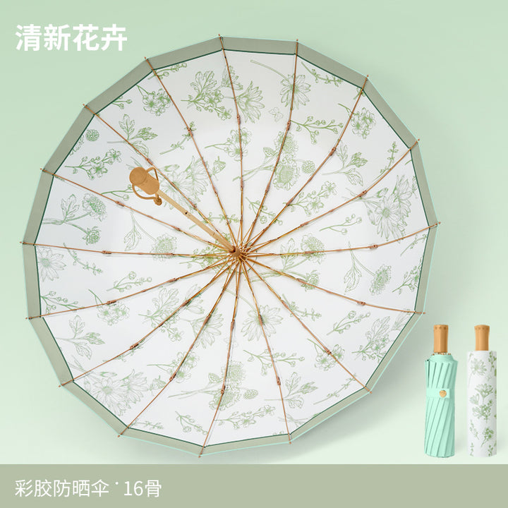 Women's umbrella with floral patterns Bowlift