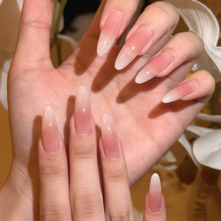 Elegant Stiletto Press-On Nails with Ombre Finish Bowlift
