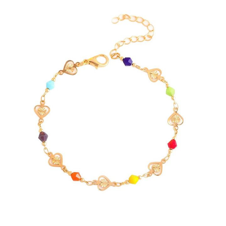 Colorful Heart Charm Bracelet Bowlift