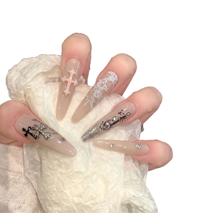 Luxury Gothic Press-On Nail Art Set Bowlift