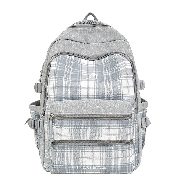 Stylish Vintage Checkered School Backpack Bowlift