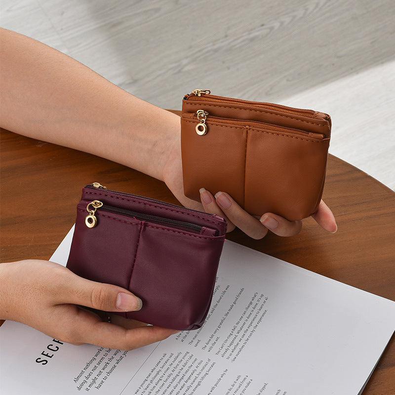 Compact Zippered Storage Coin Pouch Bowlift