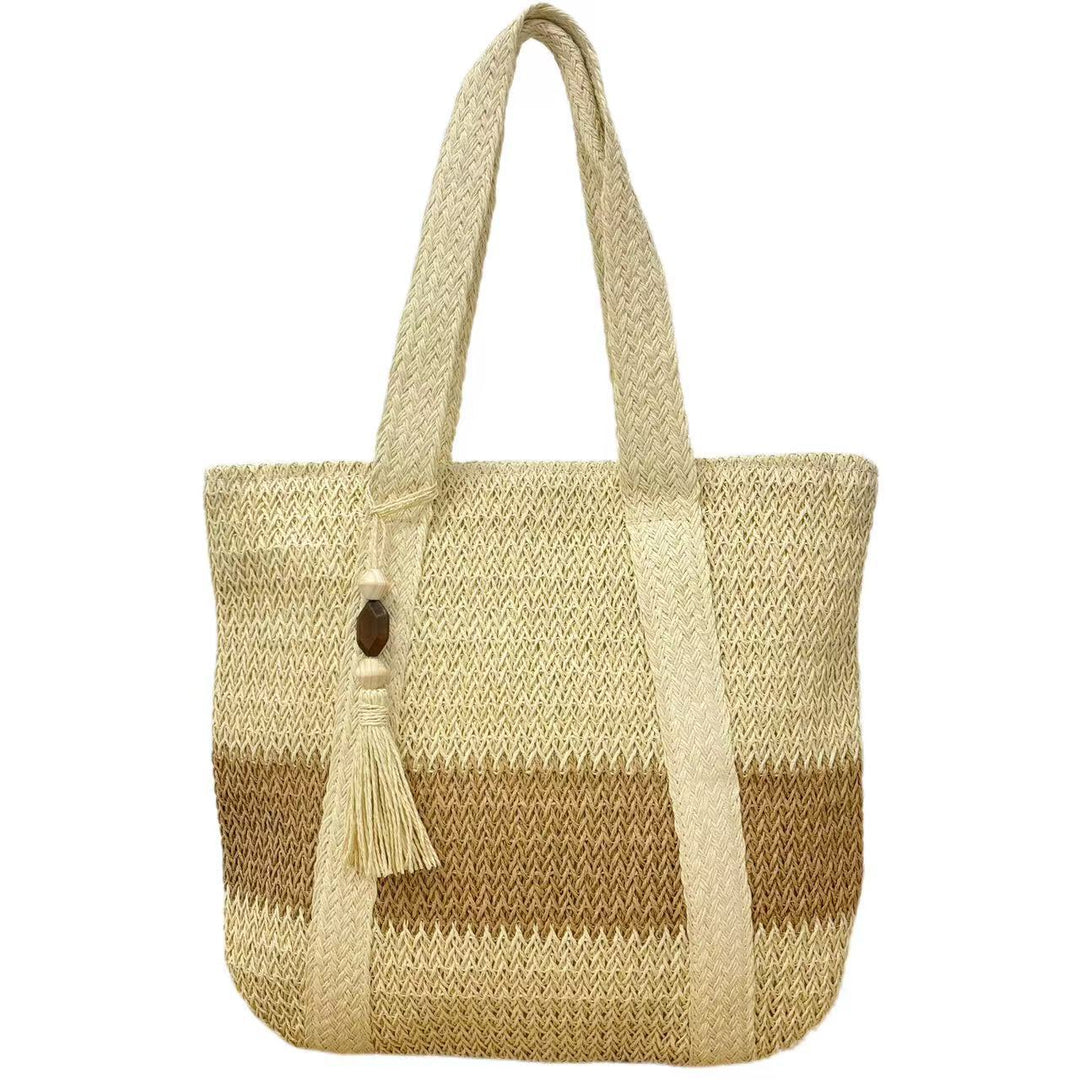 Generous shoulder bag made of natural material Bowlift