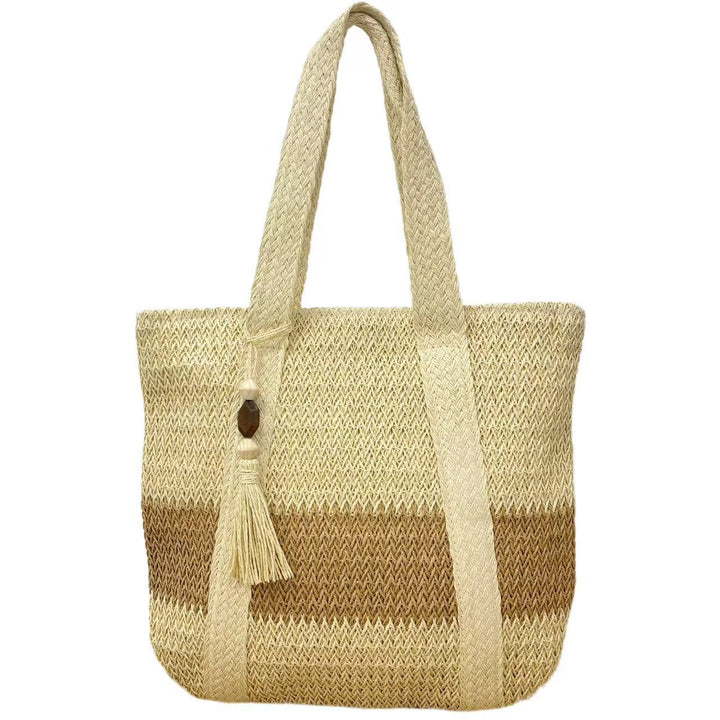 Generous shoulder bag made of natural material Bowlift