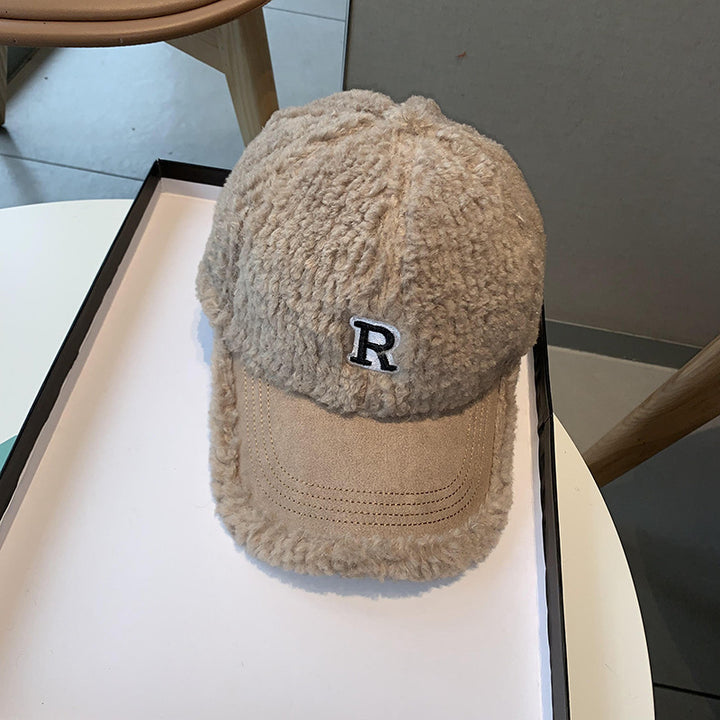 Women's Fuzzy Plush Baseball Cap Bowlift