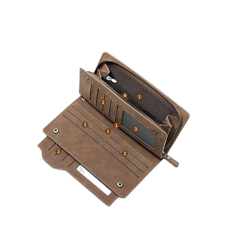 Elegant Leather Wallet with Wrist Strap Bowlift