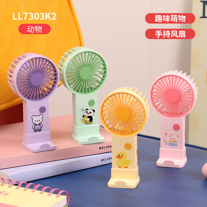 Ladies portable hand fan in playful bunny design Bowlift