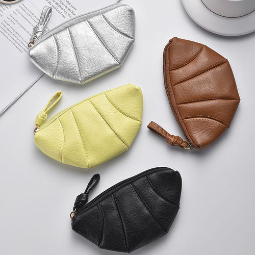 Leather Zip Coin Purse Bowlift