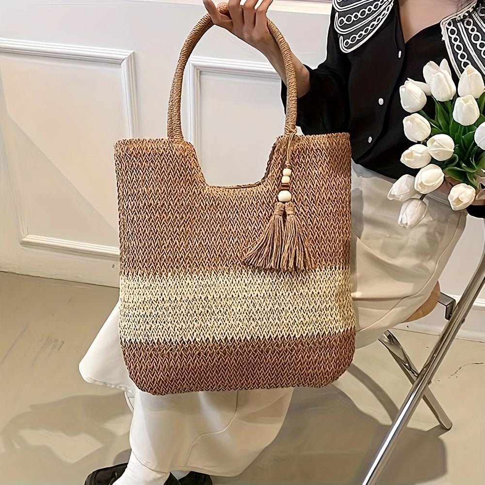 Handmade Macrame Bag with Decorative Fringes Bowlift