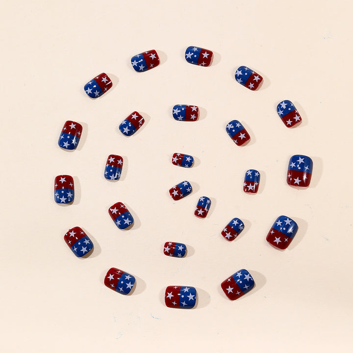 Patriotic Nail Art Design Bowlift
